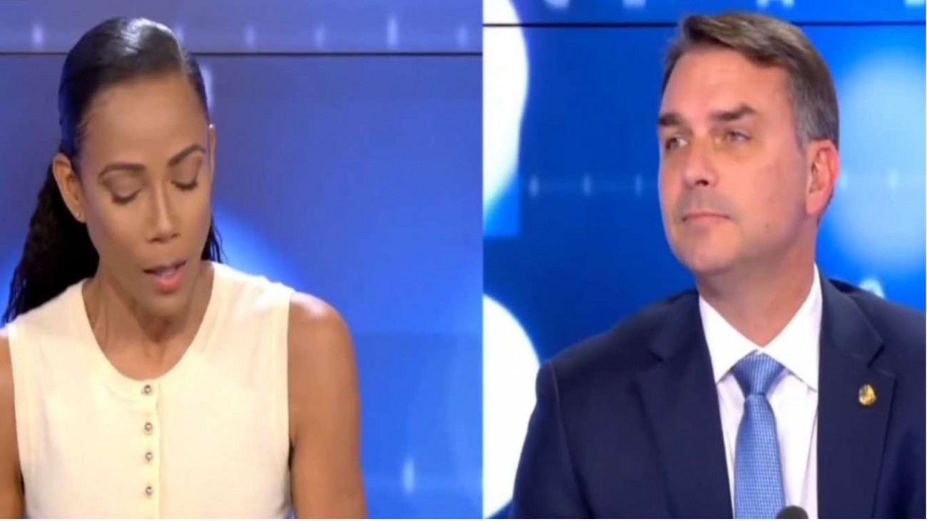 Flávio Bolsonaro ataca Lula e Macron ao vivo na TV francesa em horário nobre