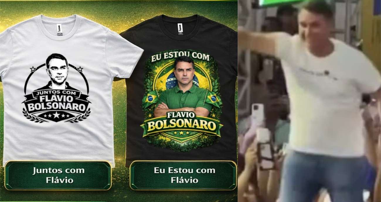 Surge a primeira camiseta de apoio a Flávio Bolsonaro pré-candidato à Presidência