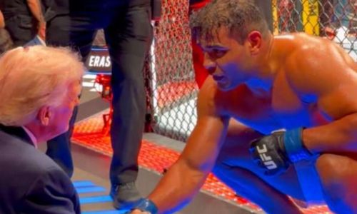 Borrachinha dá show no UFC, vai em direção a Trump e pede ajuda sobre situação do Brasil (Veja o vídeo!)