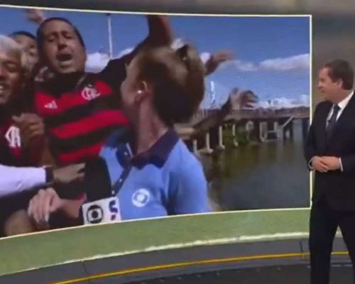 Ao vivo, repórter da Globo é agredida (veja o vídeo)