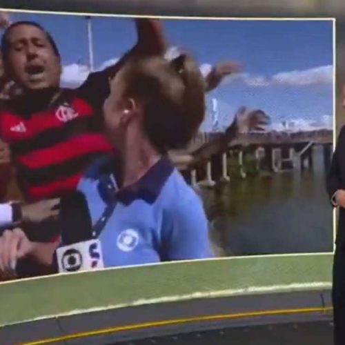 Ao vivo, repórter da Globo é agredida (veja o vídeo)