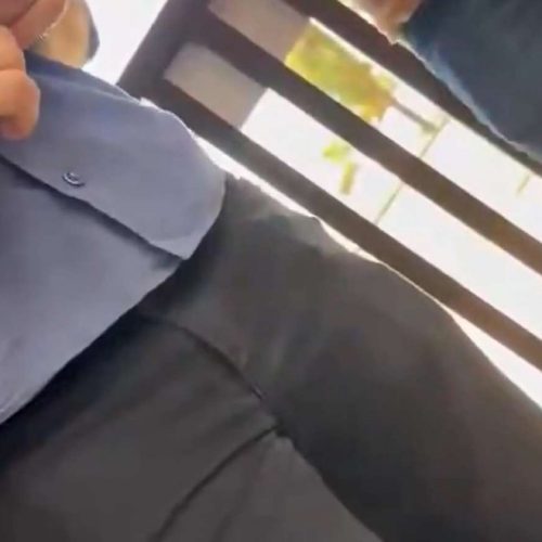 Agentes da PF pressionam morador que colocou faixa de ‘ladrão’ na janela durante evento com Lula; veja o vídeo!