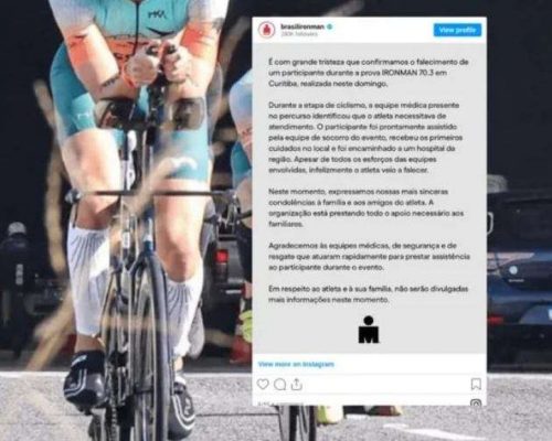 Atleta sofre parada cardíaca e morre durante Ironman 70.3 em Curitiba