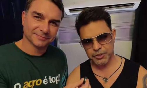 Zezé Di Camargo manda recado a Bolsonaro em encontro com Flávio