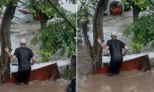 Enxurrada arrasta veículos com ocupantes na Avenida Carlos Caldeira, SP (Veja o vídeo)