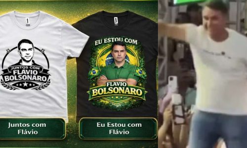 Surge camiseta de apoio a Flávio Bolsonaro como pré-candidato à Presidência