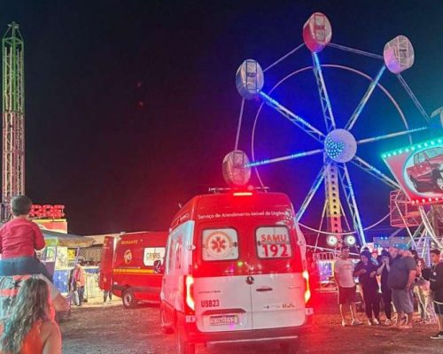Acidente grave em brinquedo de parque de diversões deixa 11 feridos, incluindo crianças e adolescentes