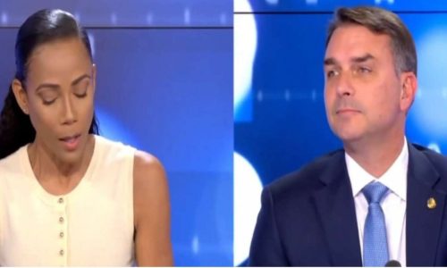 Flávio Bolsonaro ataca Lula e Macron ao vivo na TV francesa em horário nobre