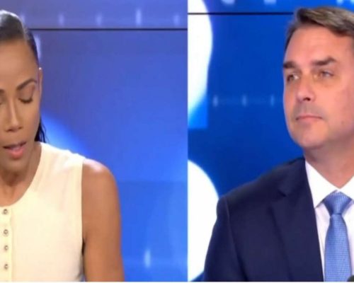 Flávio Bolsonaro ataca Lula e Macron ao vivo na TV francesa em horário nobre
