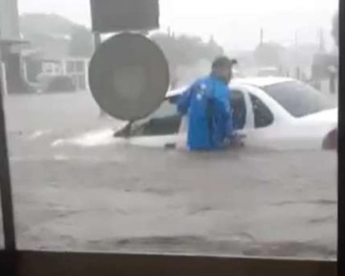 Osório sob ameaça: ciclone extratropical deixa ruas submersas