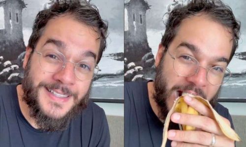 Deputado esquerdista come banana ao citar Neymar e é acusado de racismo nas redes sociais