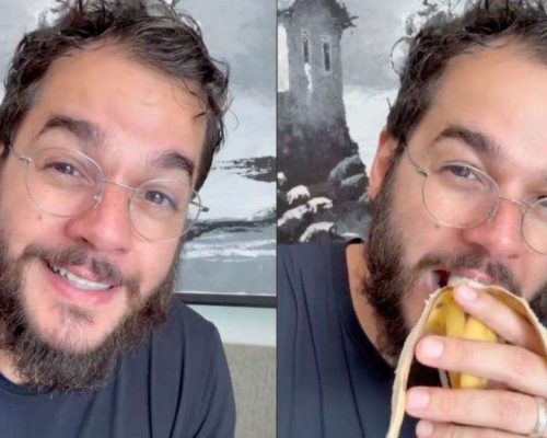 Deputado esquerdista come banana ao citar Neymar e é acusado de racismo nas redes sociais