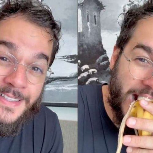 Deputado esquerdista come banana ao citar Neymar e é acusado de racismo nas redes sociais