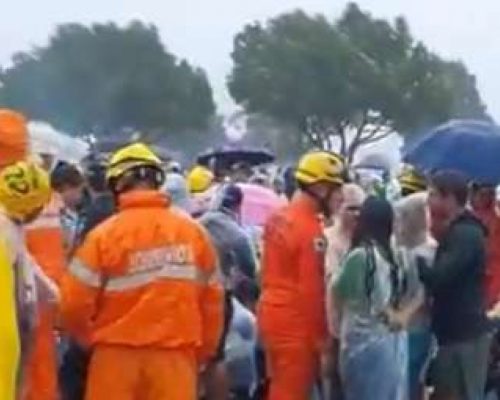 Raio atinge ato de Nikolas Ferreira em Brasília e deixa 13 feridos – veja as imagens