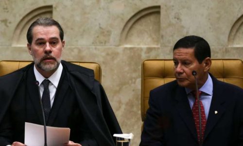 Mourão pressiona o Senado a analisar impedimento de Toffoli