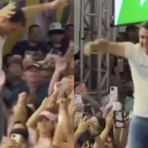 Flávio Bolsonaro ganha camisetas de apoio antes mesmo das urnas: pré-candidatura mobiliza multidões