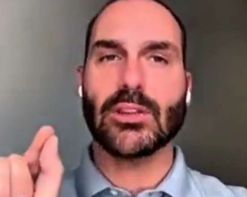 Tensão no X: Eduardo Bolsonaro reage a crítica de Paula Schmitt