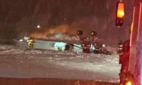 JATO CAI NA DECOLAGEM EM MEIO A FORTE TEMPESTADE