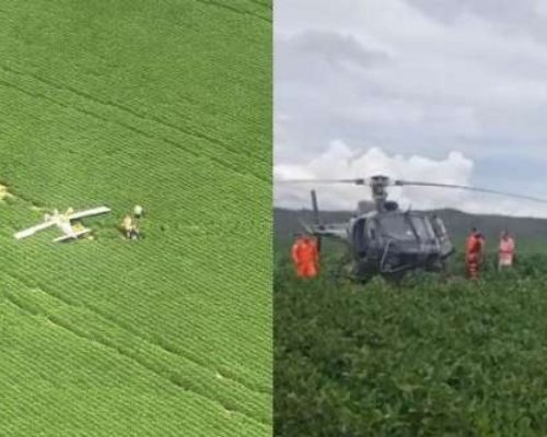 Acidente aéreo em Sobradinho: avião de pequeno porte capota e fica de cabeça para baixo