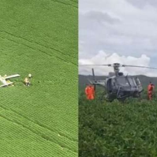 Acidente aéreo em Sobradinho: avião de pequeno porte capota e fica de cabeça para baixo