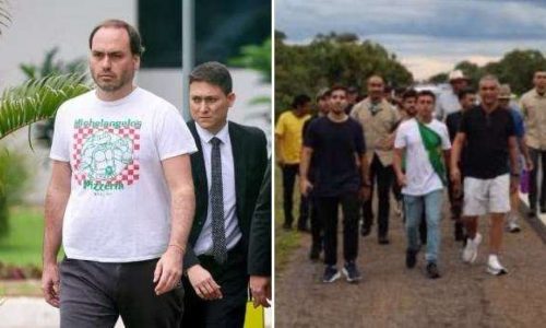 Carlos Bolsonaro aderiu à caminhada de Nikolas, que pode alcançar proporções gigantescas