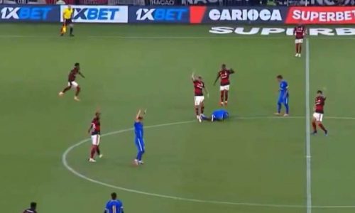 Susto no Maracanã: volante do Sampaio Corrêa tem convulsão durante vitória do Flamengo (Veja o vídeo)