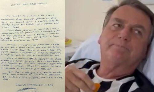 Bolsonaro, em carta, confirma Flávio como pré‑candidato e faz relato chocante