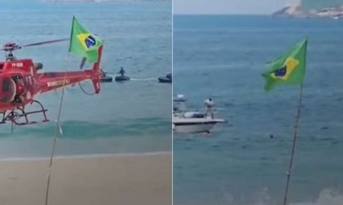 Asa-delta cai no mar em São Conrado: instrutor morre e passageira fica em estado grave