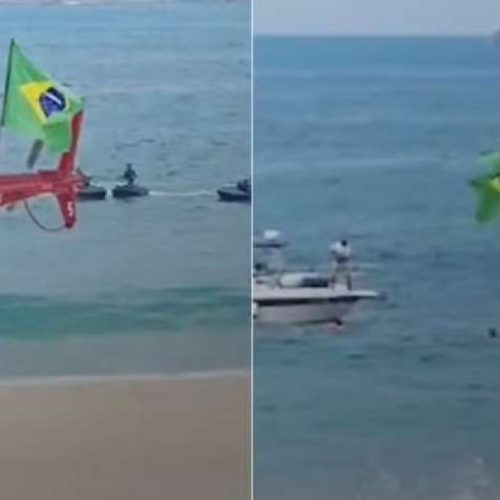 Asa-delta cai no mar em São Conrado: instrutor morre e passageira fica em estado grave