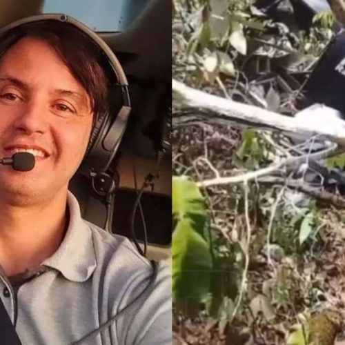 Piloto, filho de ex-prefeito, sobrevive a queda de helicóptero que matou duas pessoas carbonizadas