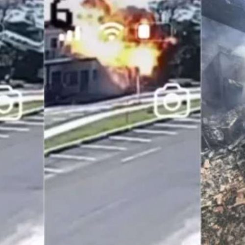 Avião de pequeno porte cai sobre restaurante no litoral do RS e piloto morre (Veja o vídeo!)